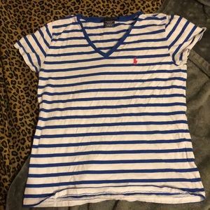 Polo v-neck shirt (female) fits like a small